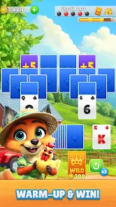 TriPeaks Solitaire Treasure oyunundan 3D kart görseli